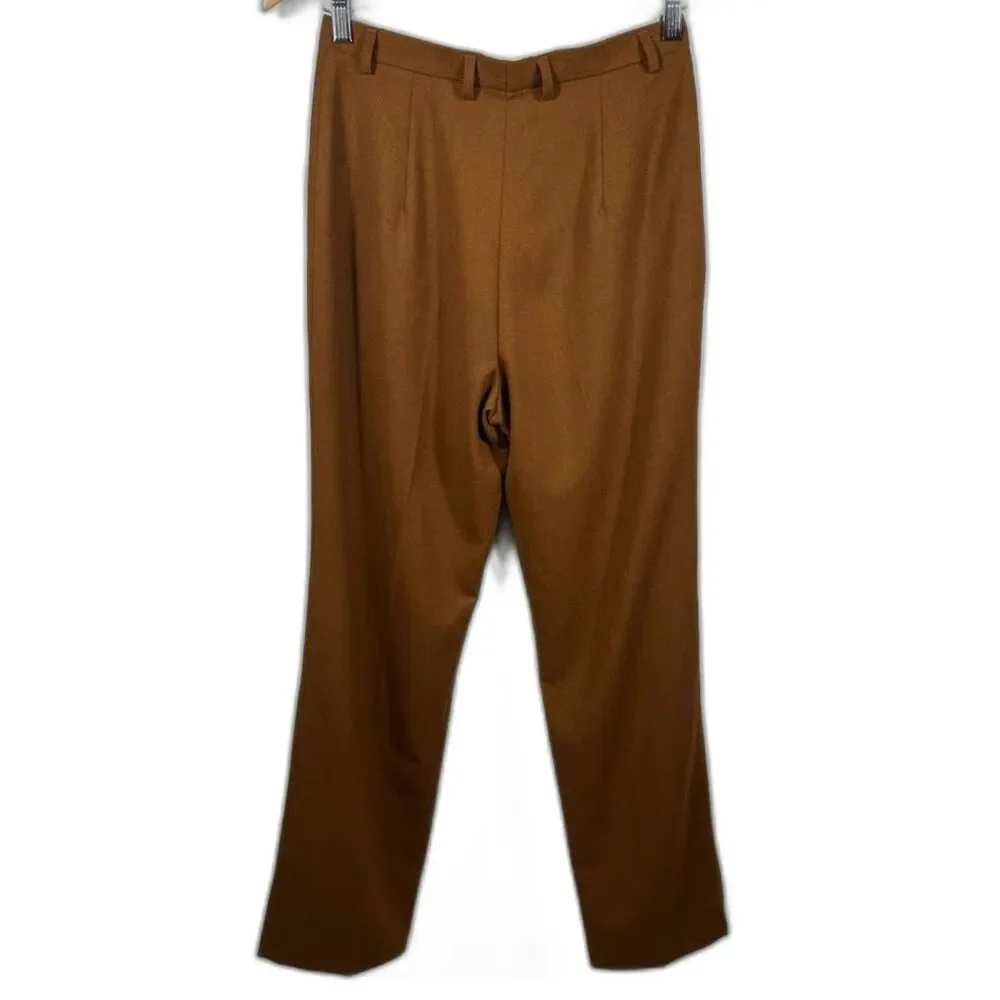 Mondi Vintage Brown Straight Fit Dress Trouser Pants NWT Size European 38/US 8